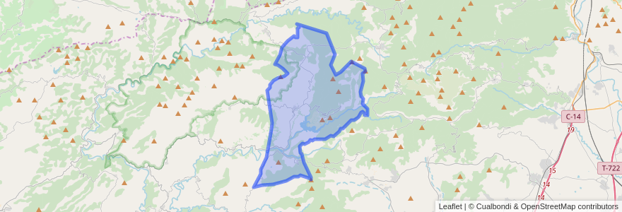 Mapa de ubicacion de Cornudella de Montsant.