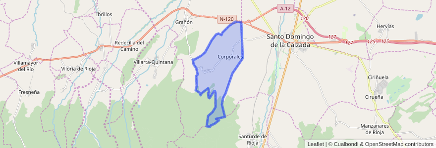 Mapa de ubicacion de Corporales.