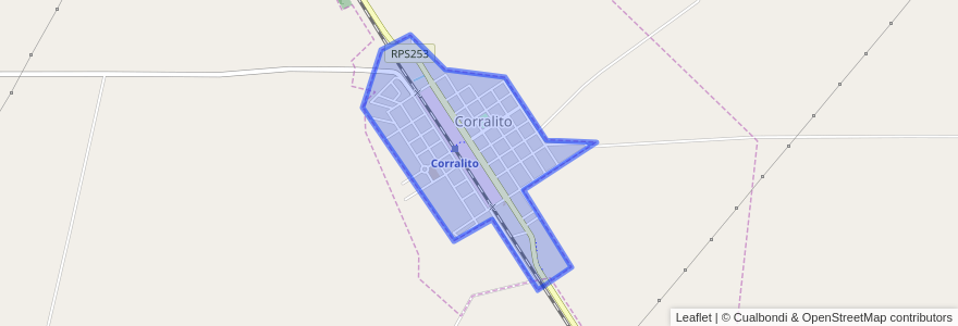 Mapa de ubicacion de Corralito.
