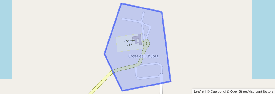 Mapa de ubicacion de Costa del Chubut.