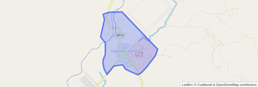 Mapa de ubicacion de Covunco Centro.