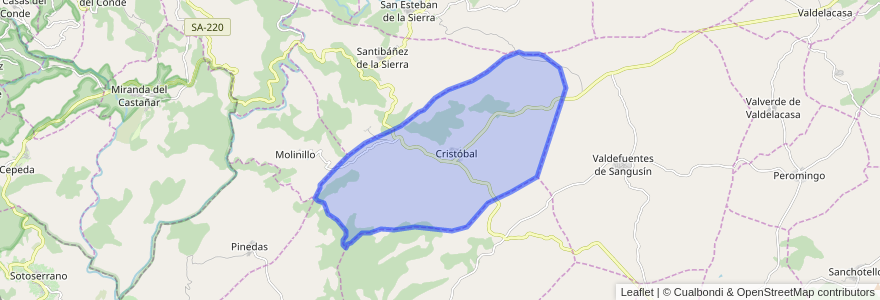 Mapa de ubicacion de Cristóbal.