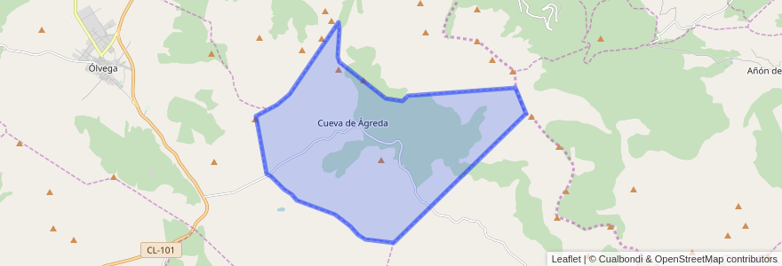 Mapa de ubicacion de Cueva de Ágreda.