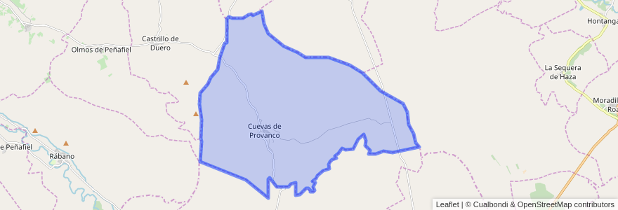 Mapa de ubicacion de Cuevas de Provanco.