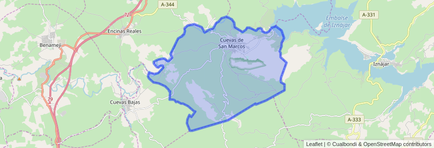 Mapa de ubicacion de Cuevas de San Marcos.