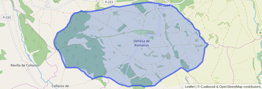 Mapa de ubicacion de Dehesa de Romanos.