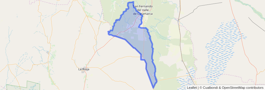Mapa de ubicacion de Departamento Capayán.