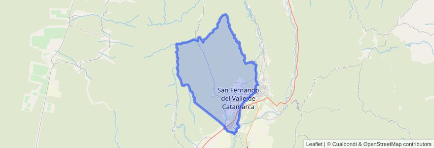 Mapa de ubicacion de Departamento Capital.