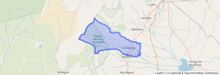 Mapa de ubicacion de Departamento Chicligasta.