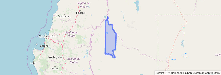 Mapa de ubicacion de Departamento Chos Malal.