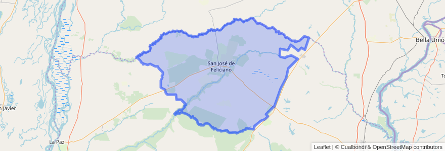 Mapa de ubicacion de Departamento Feliciano.