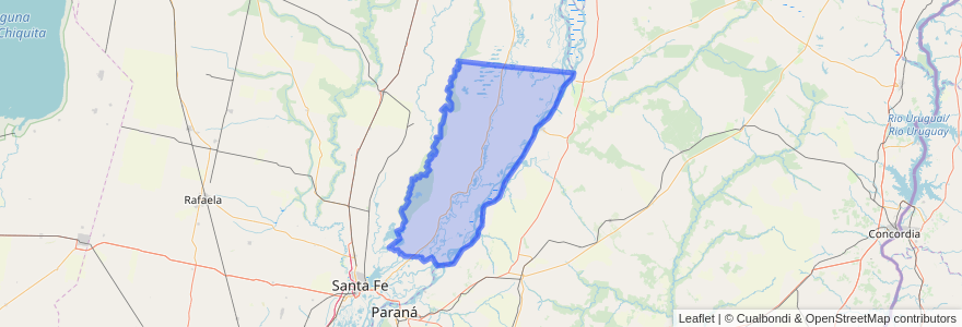 Mapa de ubicacion de Departamento Garay.