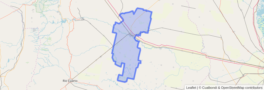 Mapa de ubicacion de Departamento General San Martín.