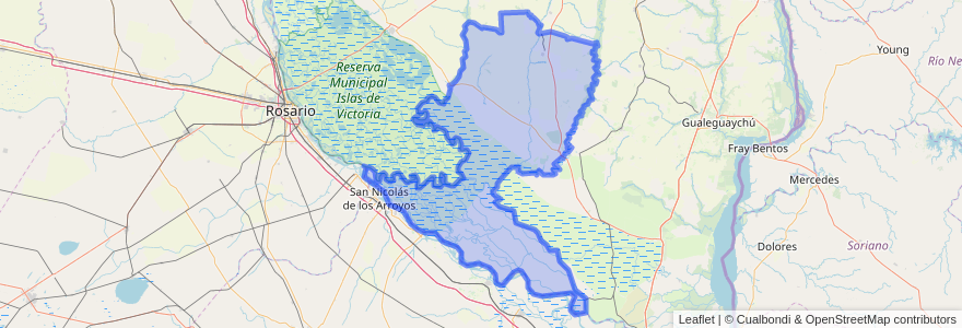 Mapa de ubicacion de Departamento Gualeguay.