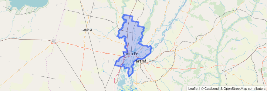 Mapa de ubicacion de Departamento La Capital.