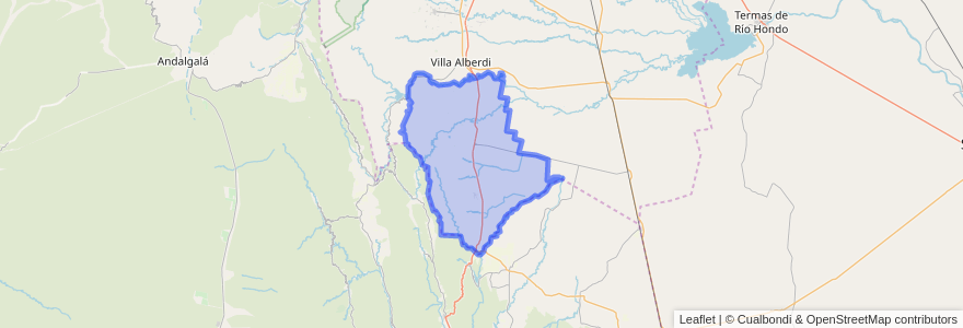 Mapa de ubicacion de Departamento La Cocha.
