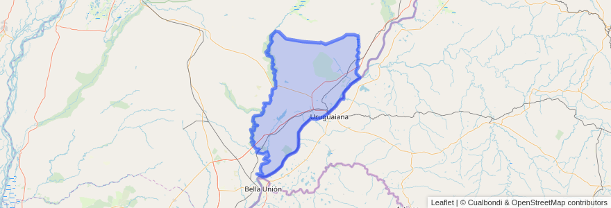 Mapa de ubicacion de Departamento Paso de los Libres.