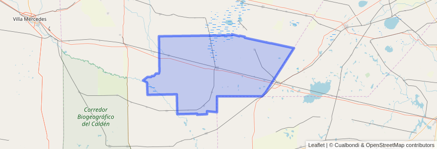 Mapa de ubicacion de Departamento Presidente Roque Sáenz Peña.