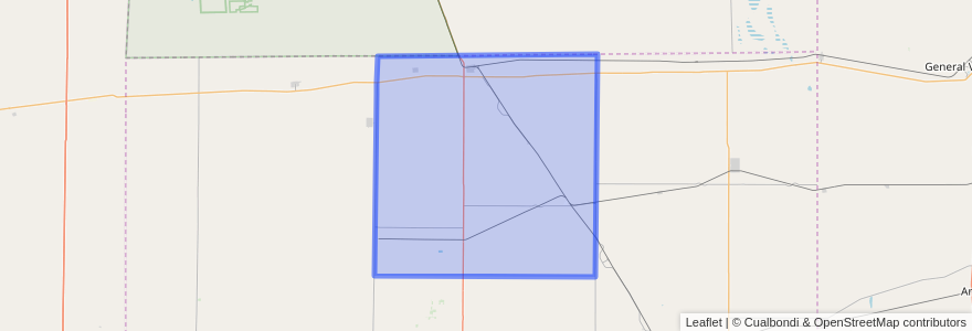 Mapa de ubicacion de Departamento Realicó.