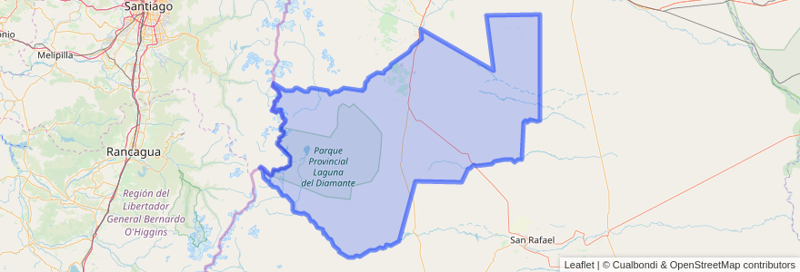 Mapa de ubicacion de Departamento San Carlos.