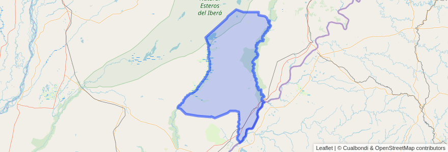 Mapa de ubicacion de Departamento San Martín.