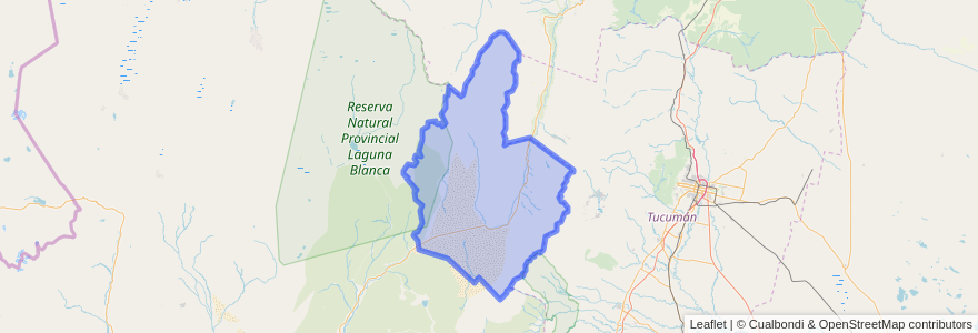 Mapa de ubicacion de Departamento Santa María.