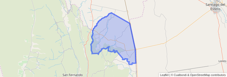 Mapa de ubicacion de Departamento Santa Rosa.