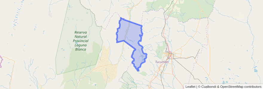 Mapa de ubicacion de Departamento Tafí del Valle.