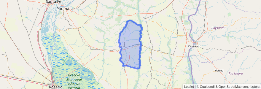 Mapa de ubicacion de Departamento Tala.