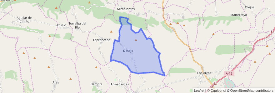 Mapa de ubicacion de Desojo.