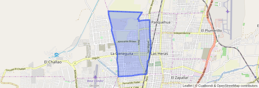 Mapa de ubicacion de Distrito Cieneguita.