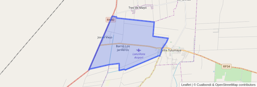 Mapa de ubicacion de Distrito Jocolí Viejo.