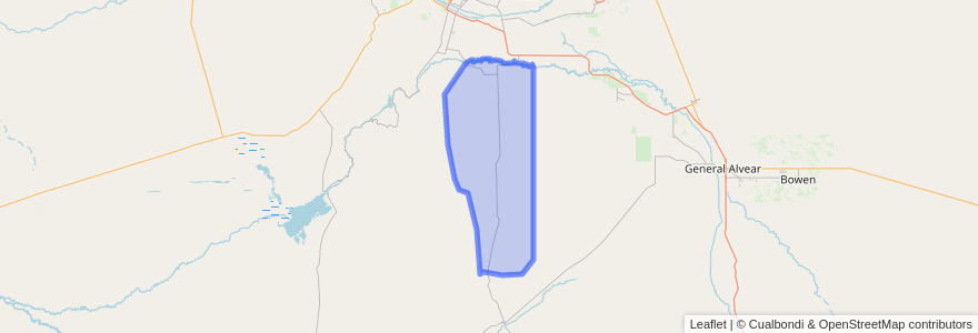 Mapa de ubicacion de Distrito Las Malvinas.