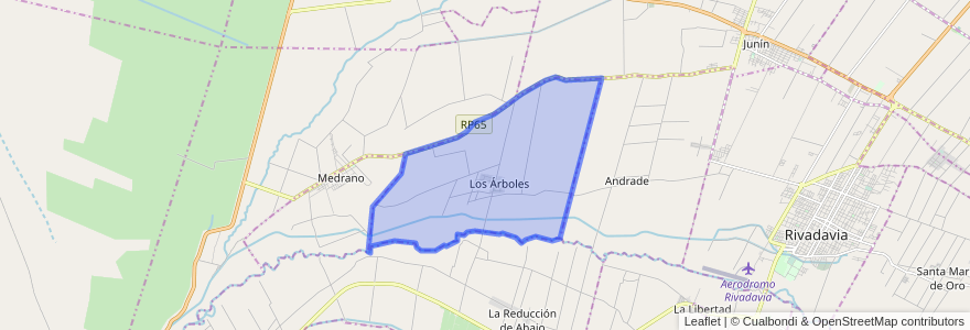 Mapa de ubicacion de Distrito Los Árboles.