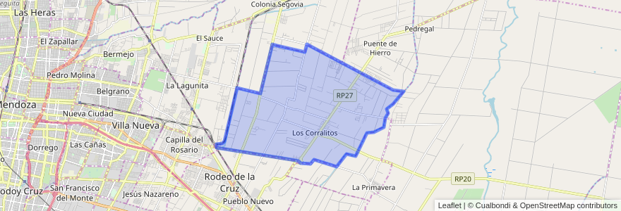 Mapa de ubicacion de Distrito Los Corralitos.