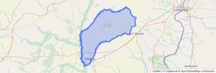 Mapa de ubicacion de Distrito Lucas al Sud.