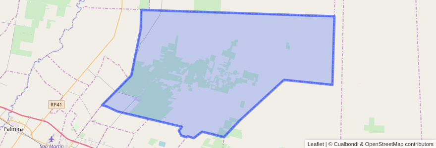 Mapa de ubicacion de Distrito Montecaseros.