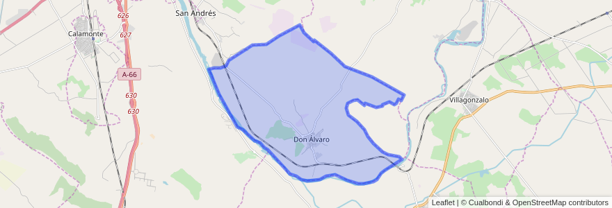 Mapa de ubicacion de Don Álvaro.