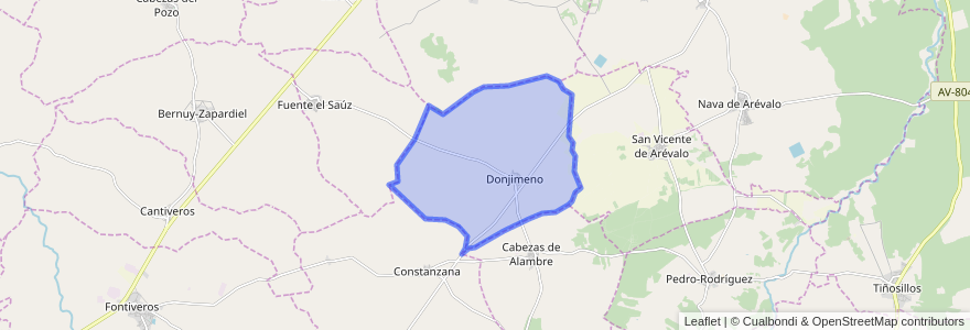 Mapa de ubicacion de Donjimeno.