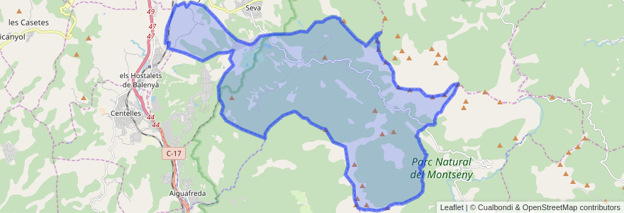 Mapa de ubicacion de el Brull.