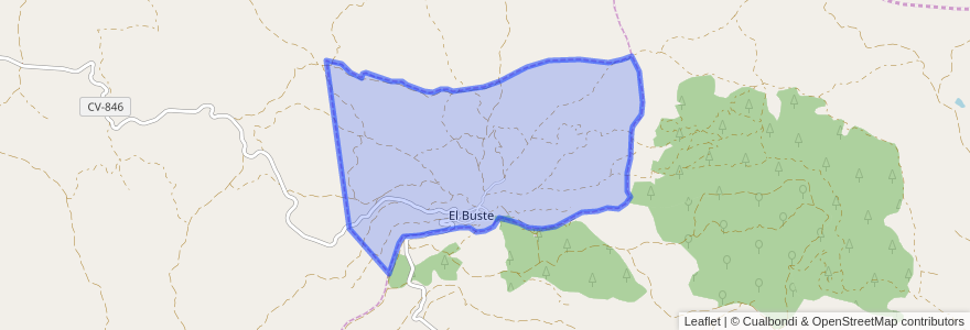 Mapa de ubicacion de El Buste.