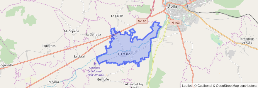 Mapa de ubicacion de El Fresno.