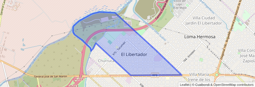 Mapa de ubicacion de El Libertador.