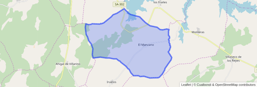 Mapa de ubicacion de El Manzano.