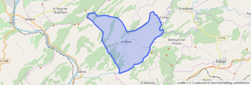 Mapa de ubicacion de El Molar.