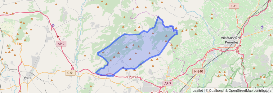 Mapa de ubicacion de el Montmell.