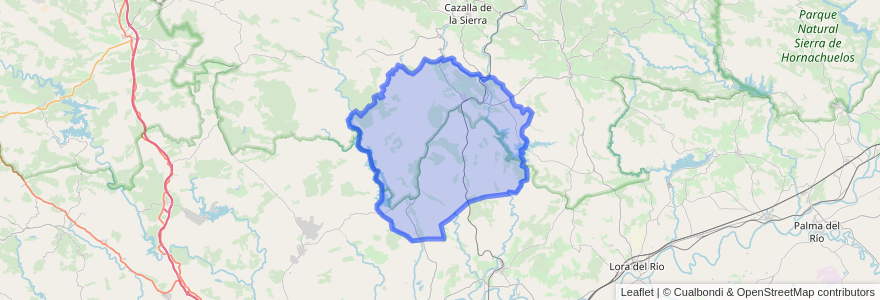 Mapa de ubicacion de El Pedroso.