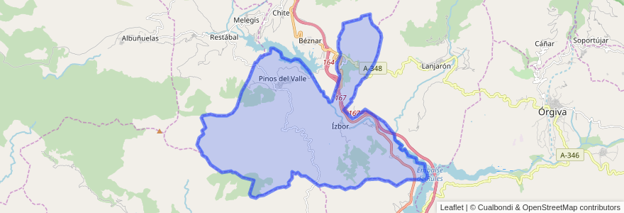 Mapa de ubicacion de El Pinar.