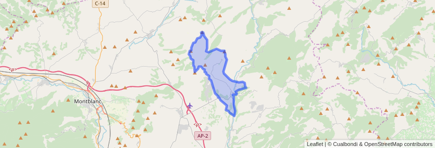 Mapa de ubicacion de el Pont d'Armentera.