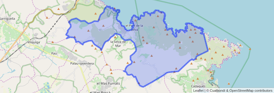 Mapa de ubicacion de el Port de la Selva.